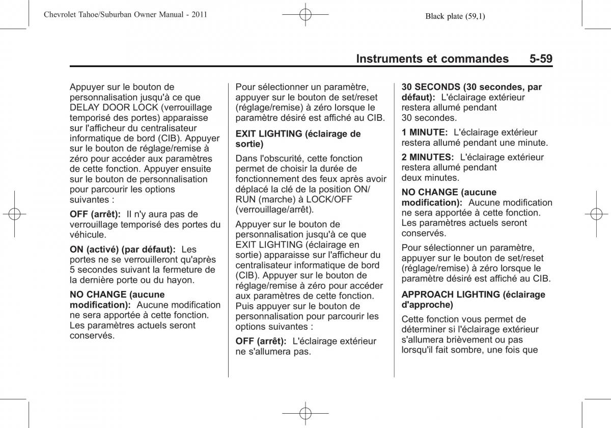 Chevrolet GMC Suburban X 10 manuel du proprietaire / page 213