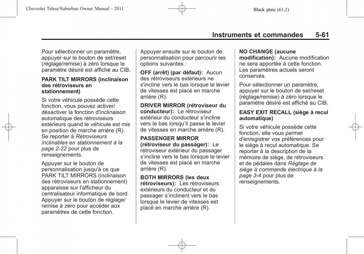 Chevrolet GMC Suburban X 10 manuel du proprietaire / page 215