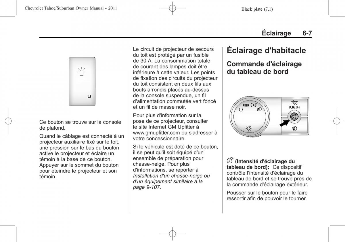 Chevrolet GMC Suburban X 10 manuel du proprietaire / page 233