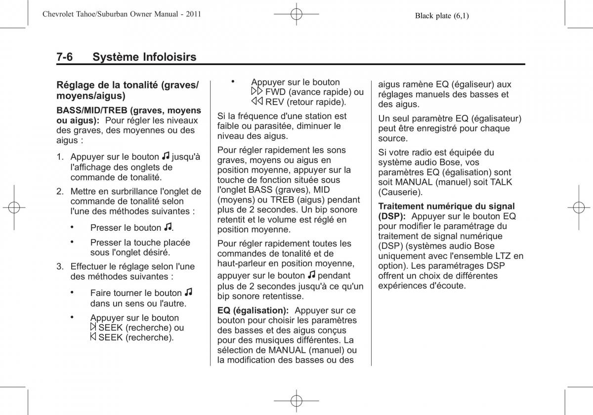 Chevrolet GMC Suburban X 10 manuel du proprietaire / page 242