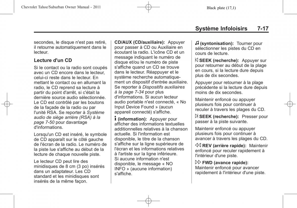 Chevrolet GMC Suburban X 10 manuel du proprietaire / page 253