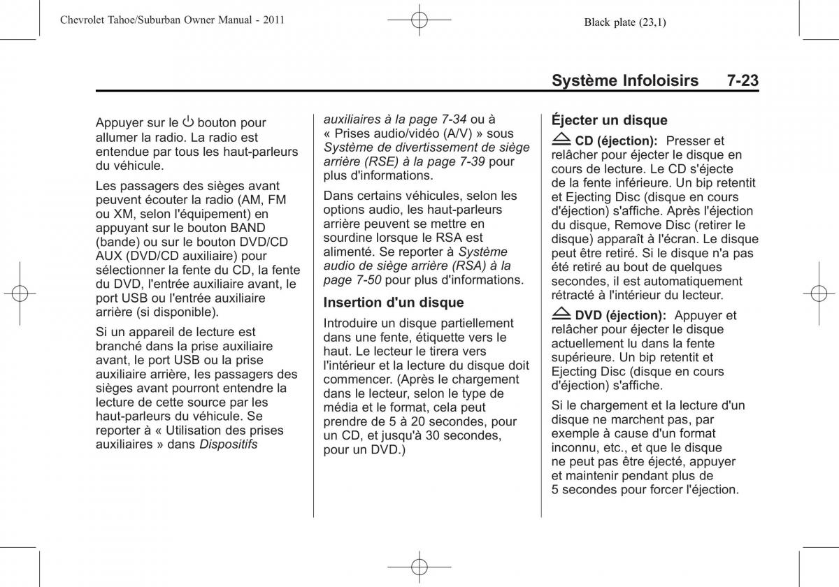 Chevrolet GMC Suburban X 10 manuel du proprietaire / page 259