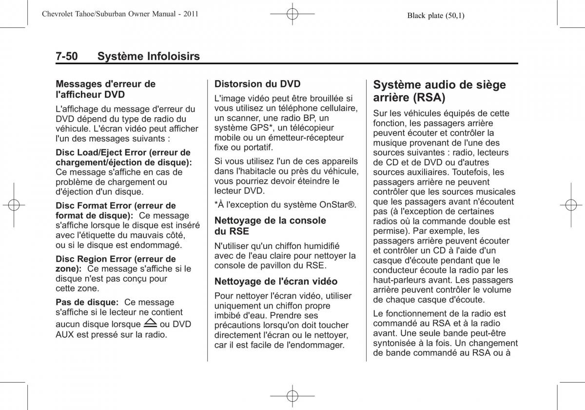 Chevrolet GMC Suburban X 10 manuel du proprietaire / page 286