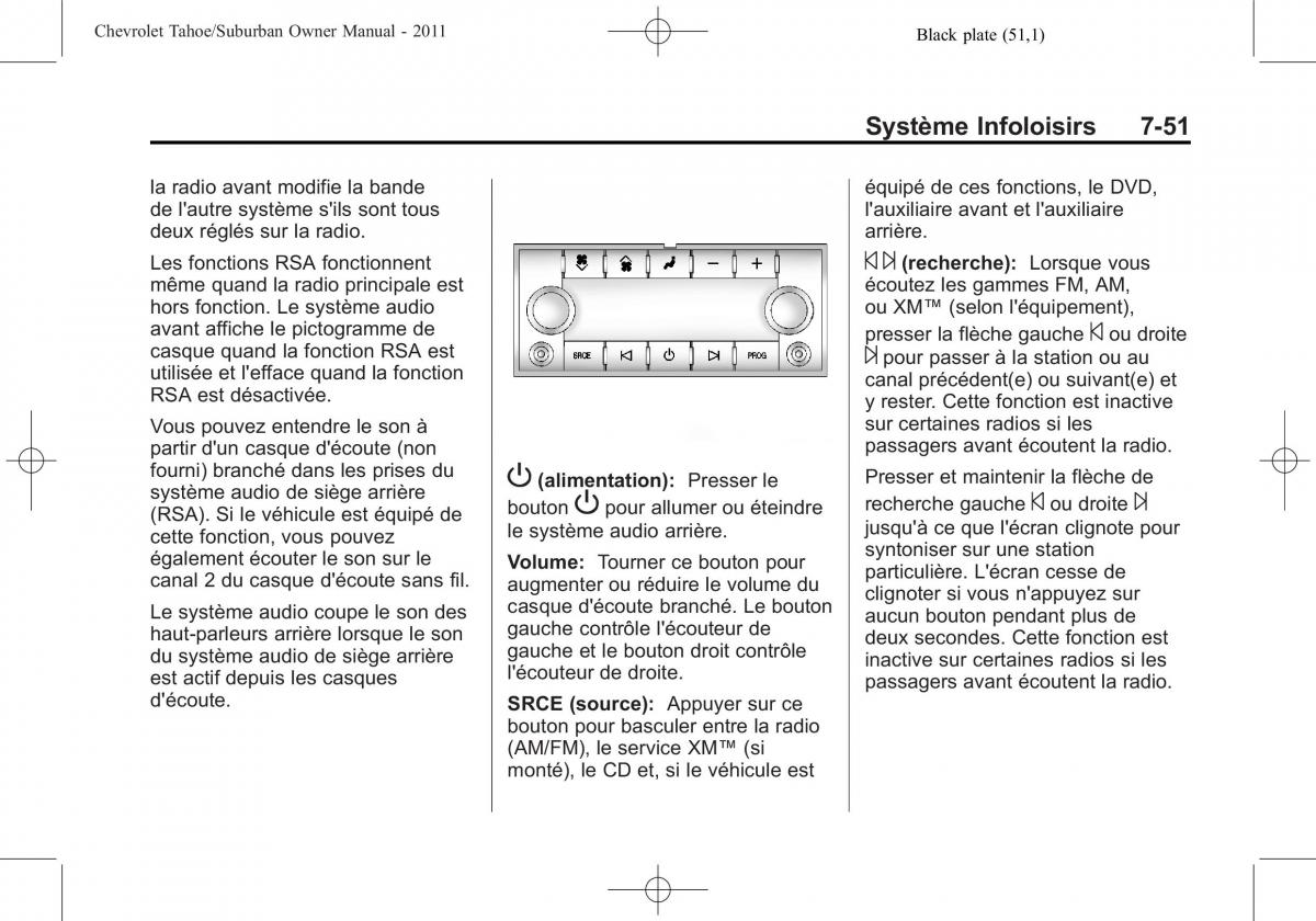 Chevrolet GMC Suburban X 10 manuel du proprietaire / page 287