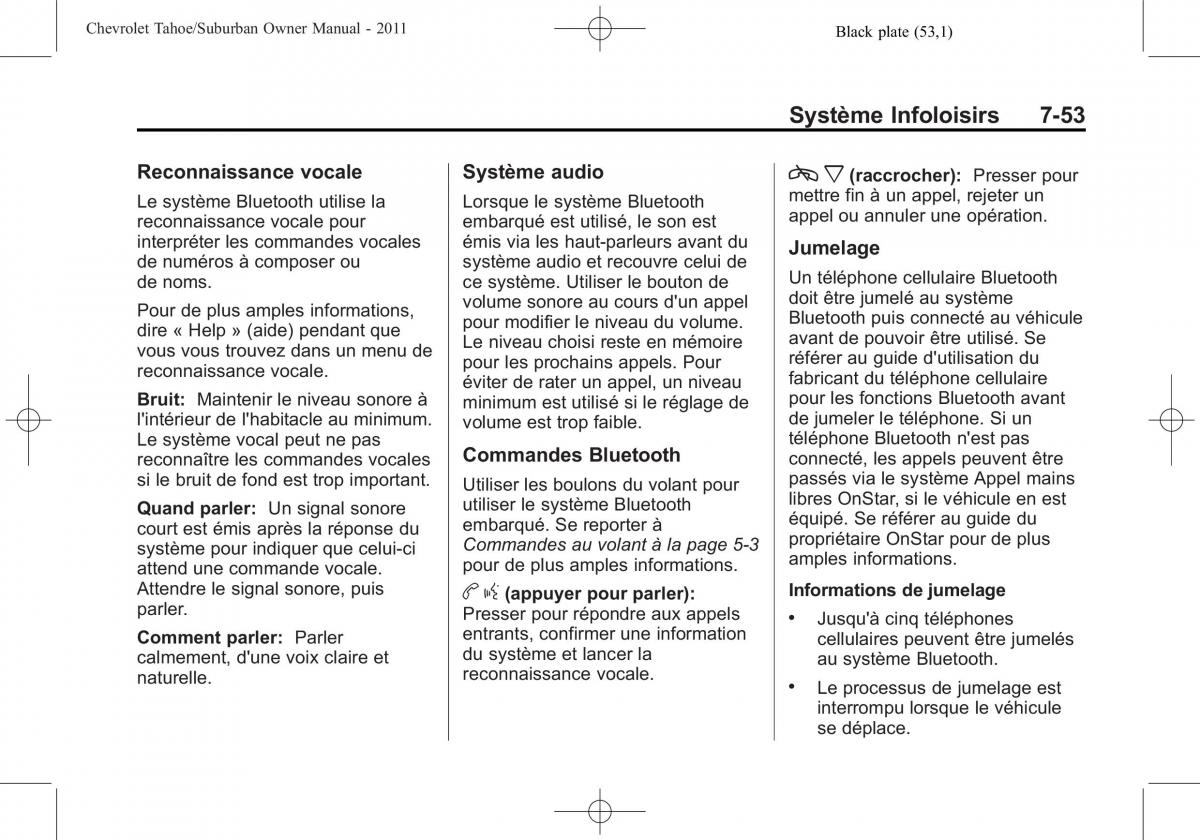 Chevrolet GMC Suburban X 10 manuel du proprietaire / page 289