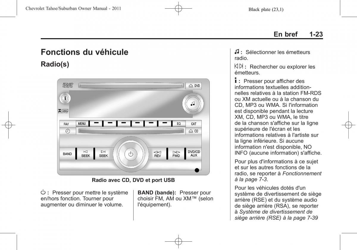 Chevrolet GMC Suburban X 10 manuel du proprietaire / page 29