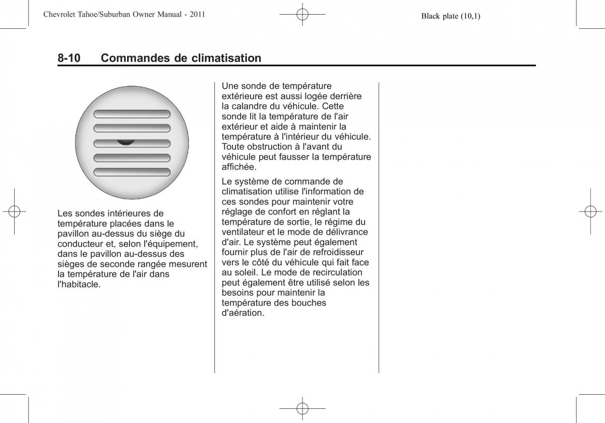 Chevrolet GMC Suburban X 10 manuel du proprietaire / page 306