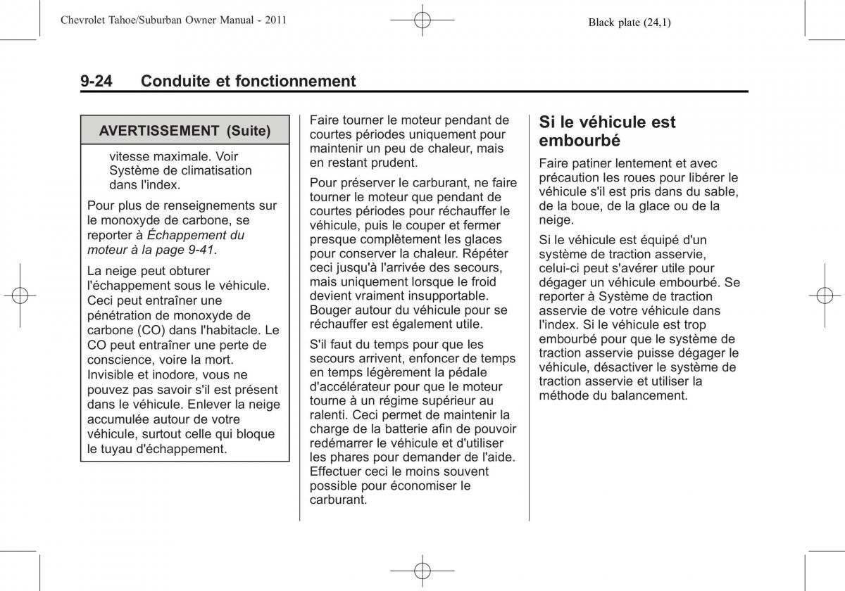 Chevrolet GMC Suburban X 10 manuel du proprietaire / page 334