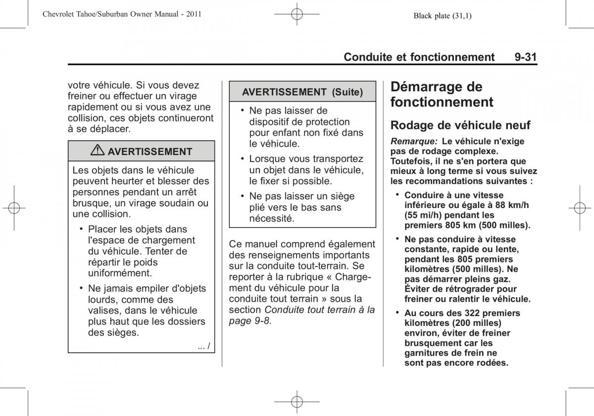 Chevrolet GMC Suburban X 10 manuel du proprietaire / page 341