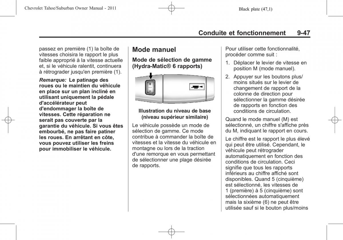 Chevrolet GMC Suburban X 10 manuel du proprietaire / page 357