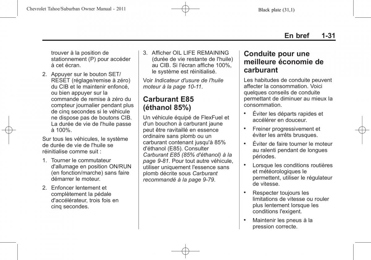 Chevrolet GMC Suburban X 10 manuel du proprietaire / page 37