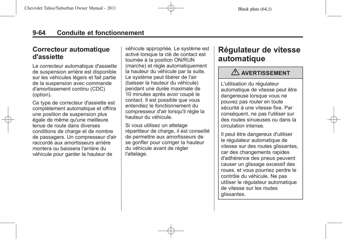 Chevrolet GMC Suburban X 10 manuel du proprietaire / page 374