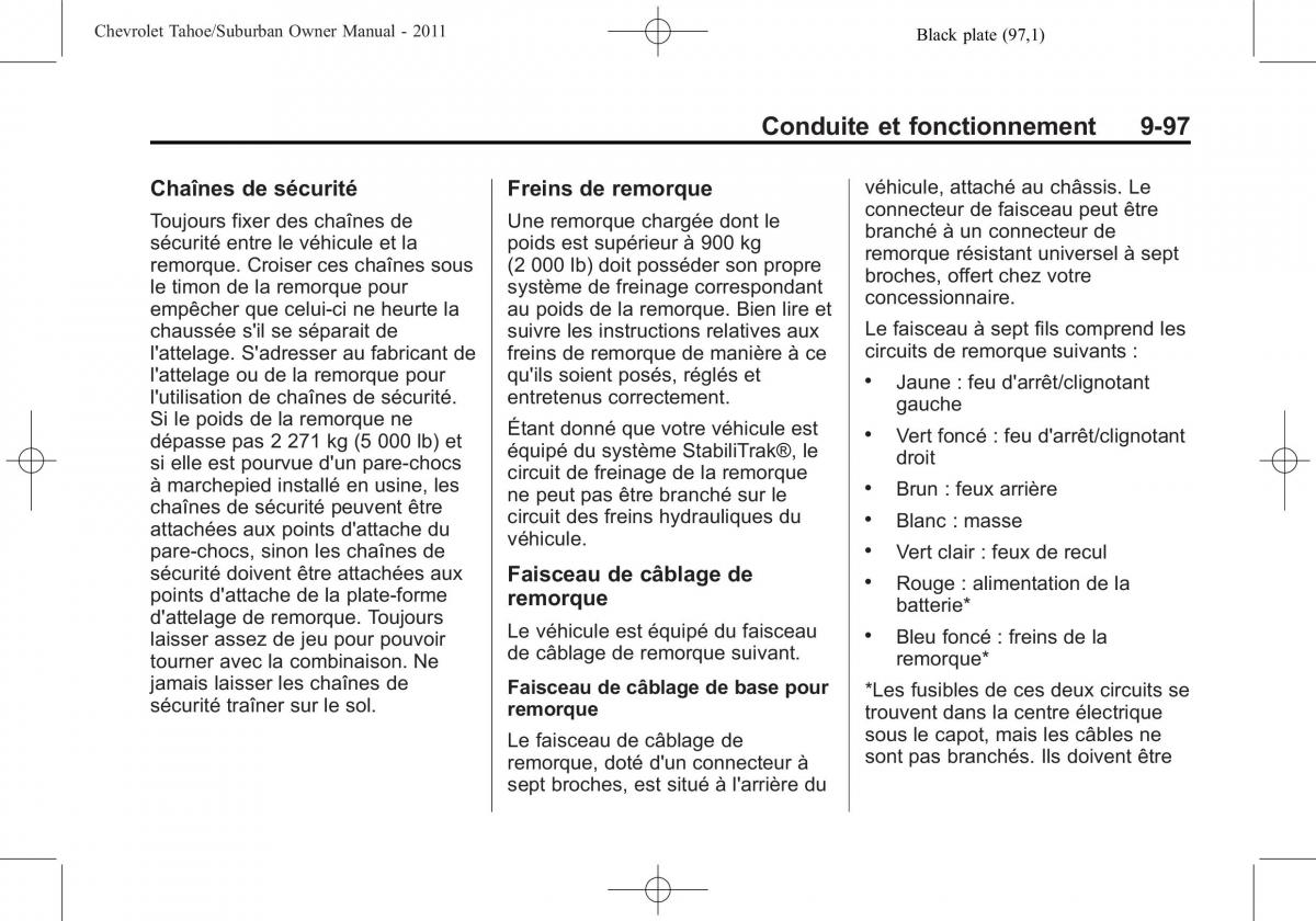 Chevrolet GMC Suburban X 10 manuel du proprietaire / page 407