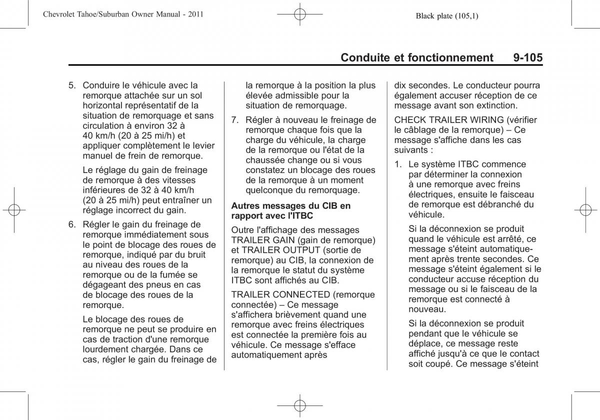 Chevrolet GMC Suburban X 10 manuel du proprietaire / page 415