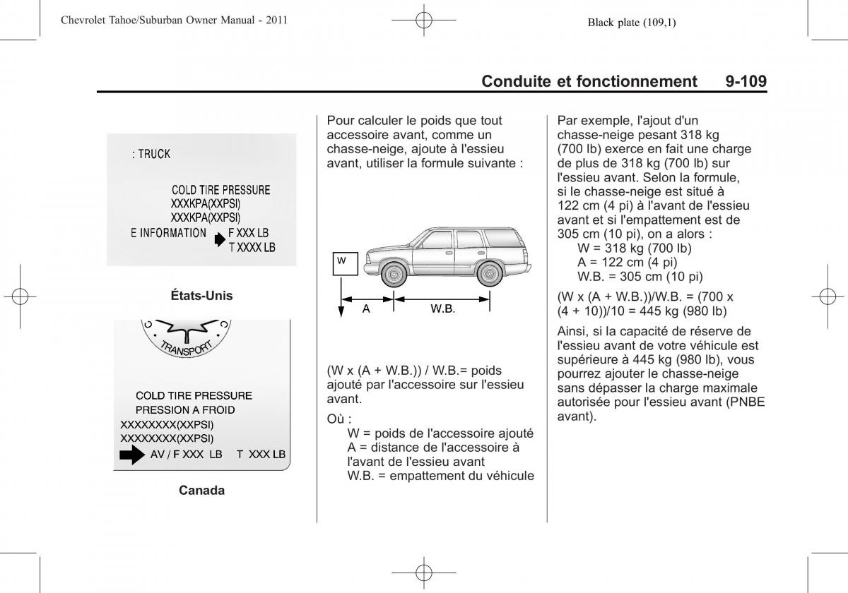 Chevrolet GMC Suburban X 10 manuel du proprietaire / page 419