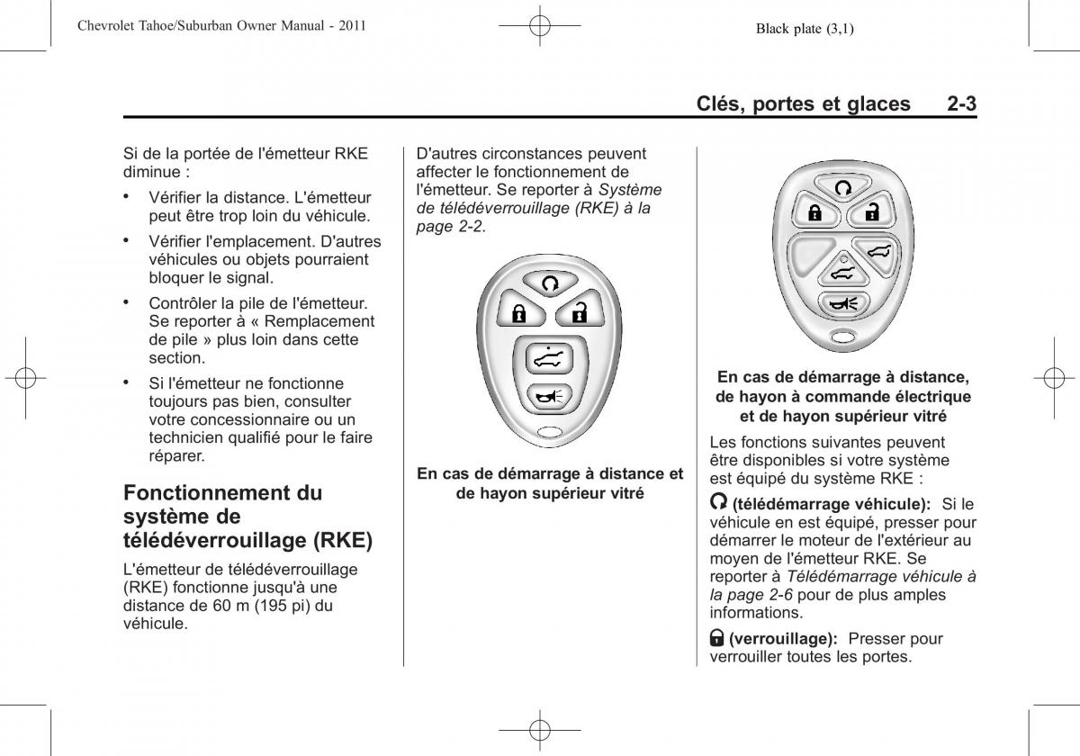 Chevrolet GMC Suburban X 10 manuel du proprietaire / page 43