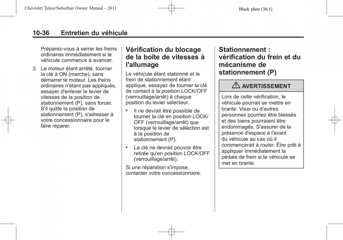 Chevrolet GMC Suburban X 10 manuel du proprietaire / page 458