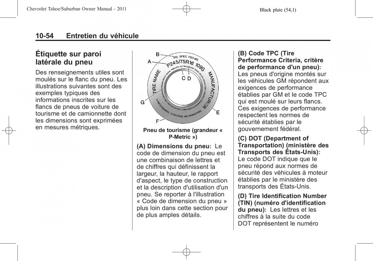 Chevrolet GMC Suburban X 10 manuel du proprietaire / page 476