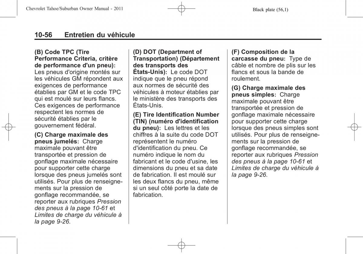 Chevrolet GMC Suburban X 10 manuel du proprietaire / page 478