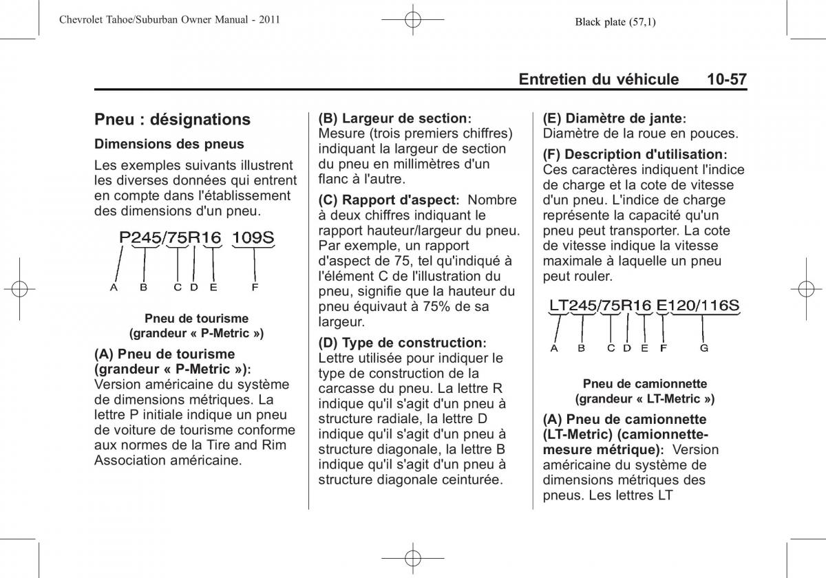 Chevrolet GMC Suburban X 10 manuel du proprietaire / page 479