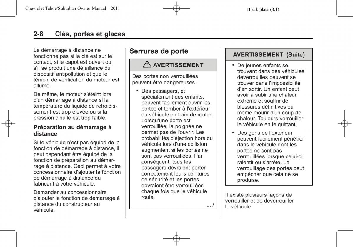 Chevrolet GMC Suburban X 10 manuel du proprietaire / page 48