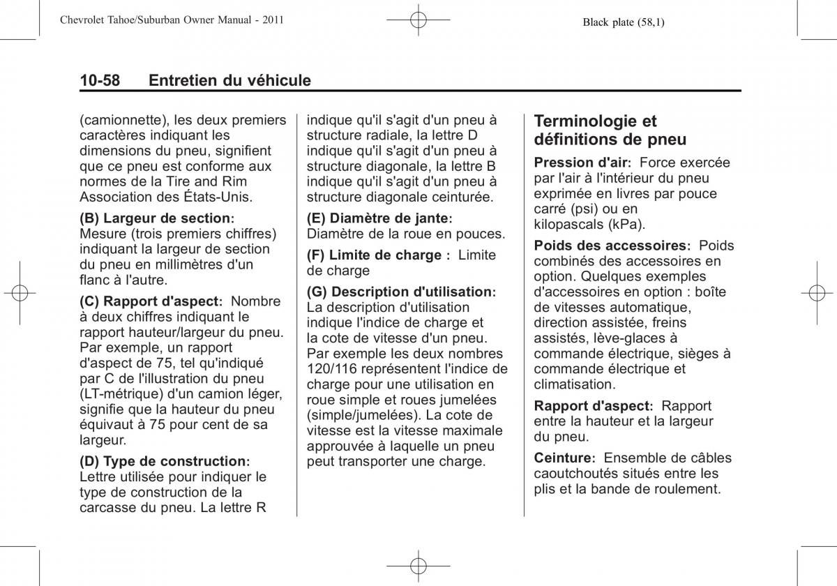 Chevrolet GMC Suburban X 10 manuel du proprietaire / page 480