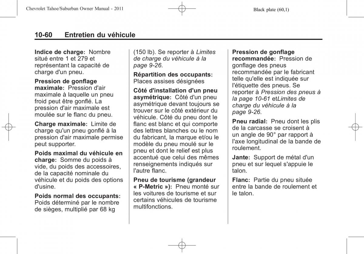 Chevrolet GMC Suburban X 10 manuel du proprietaire / page 482