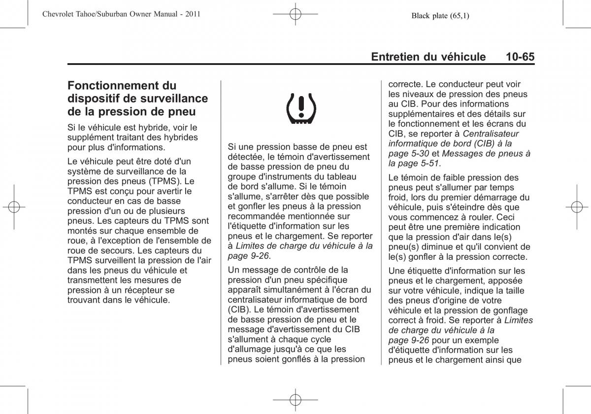 Chevrolet GMC Suburban X 10 manuel du proprietaire / page 487