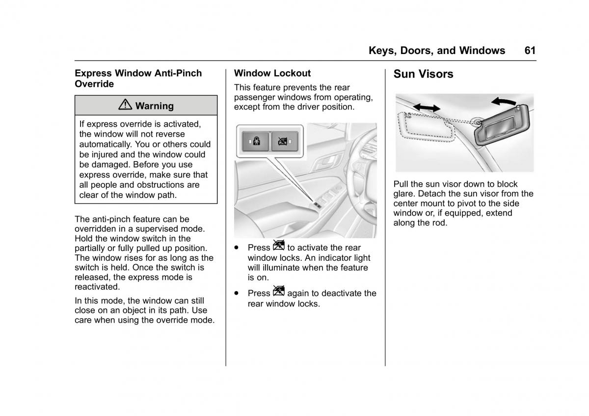 Chevrolet GMC Suburban XI 11 owners manual / page 62