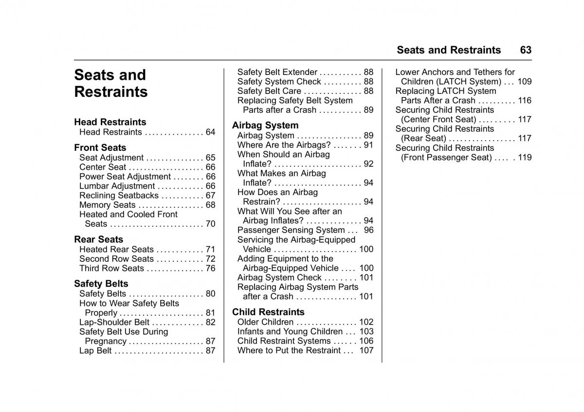 Chevrolet GMC Suburban XI 11 owners manual / page 64