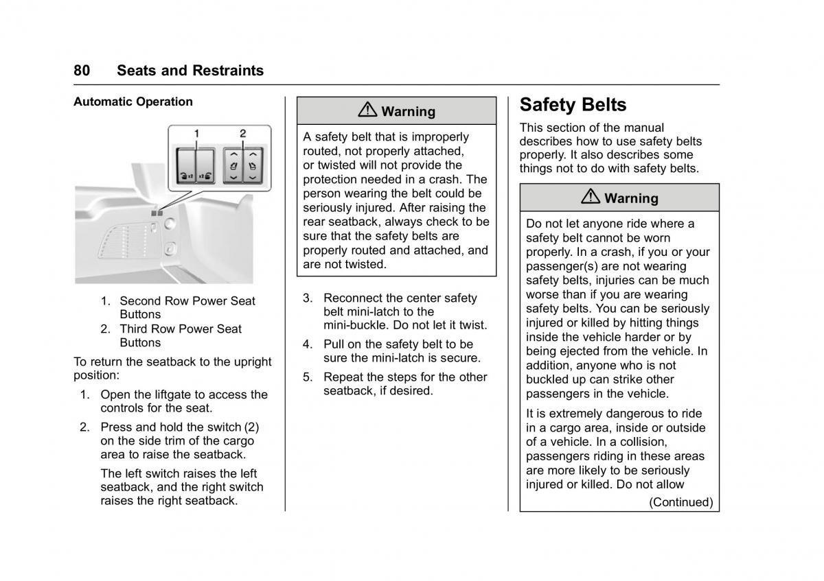 Chevrolet GMC Suburban XI 11 owners manual / page 81