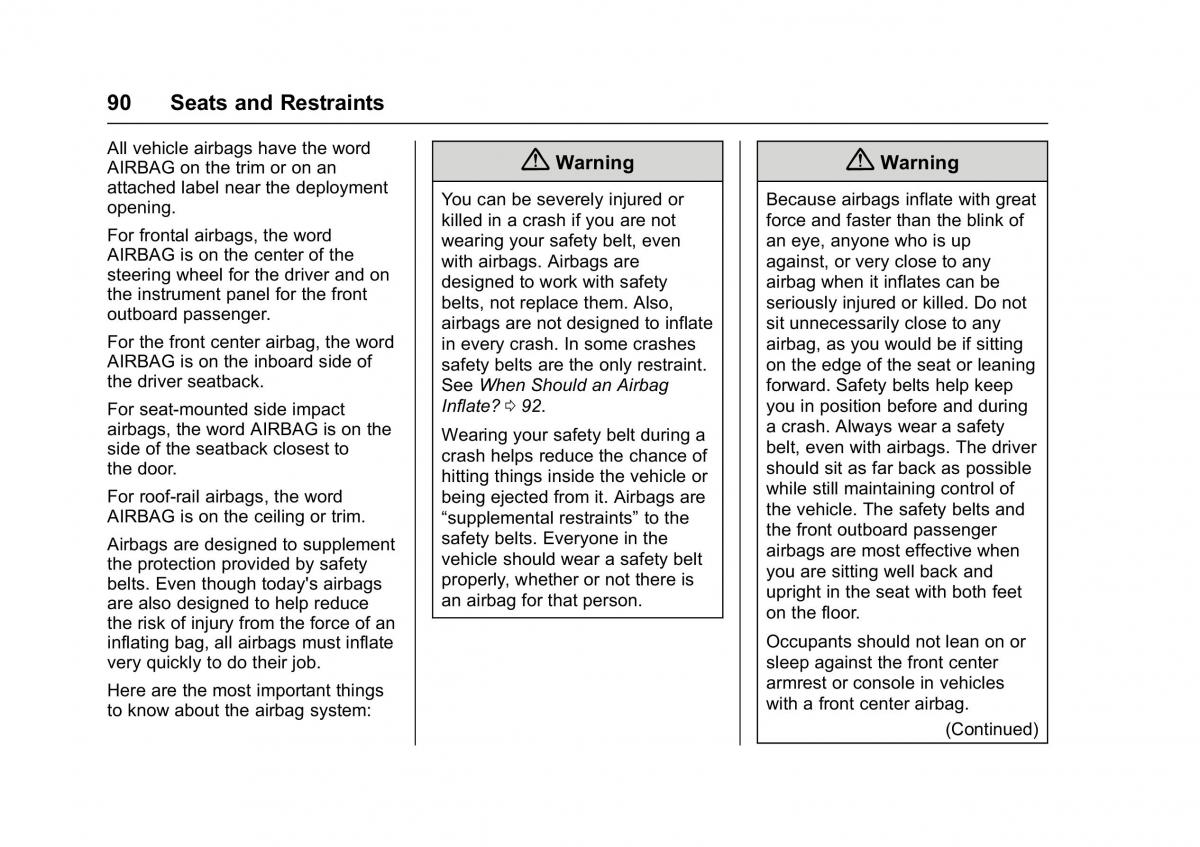 Chevrolet GMC Suburban XI 11 owners manual / page 91