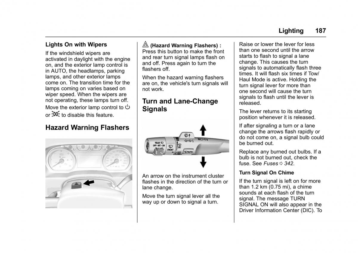 Chevrolet GMC Suburban XI 11 owners manual / page 188