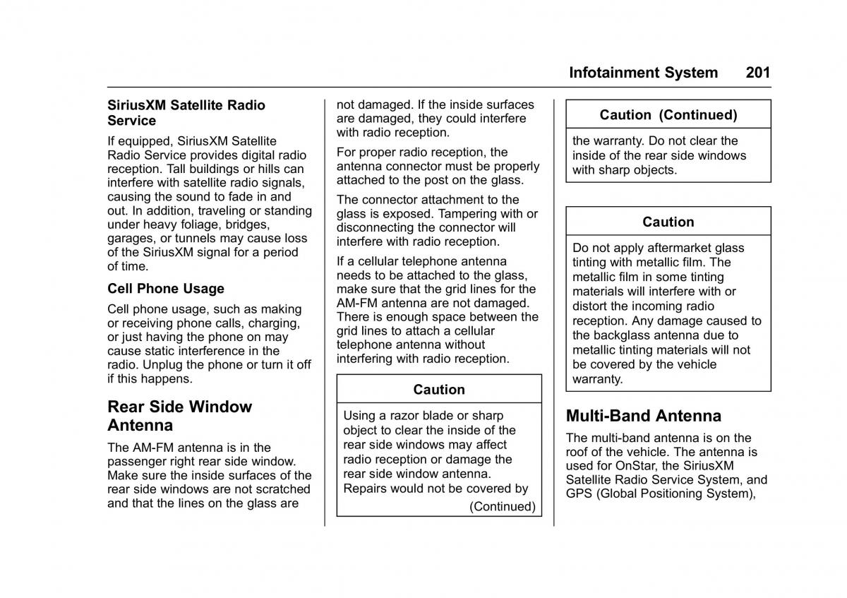 Chevrolet GMC Suburban XI 11 owners manual / page 202