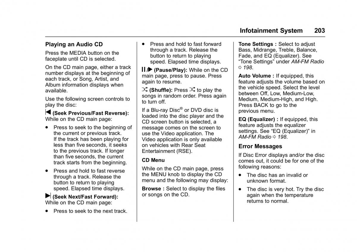 Chevrolet GMC Suburban XI 11 owners manual / page 204