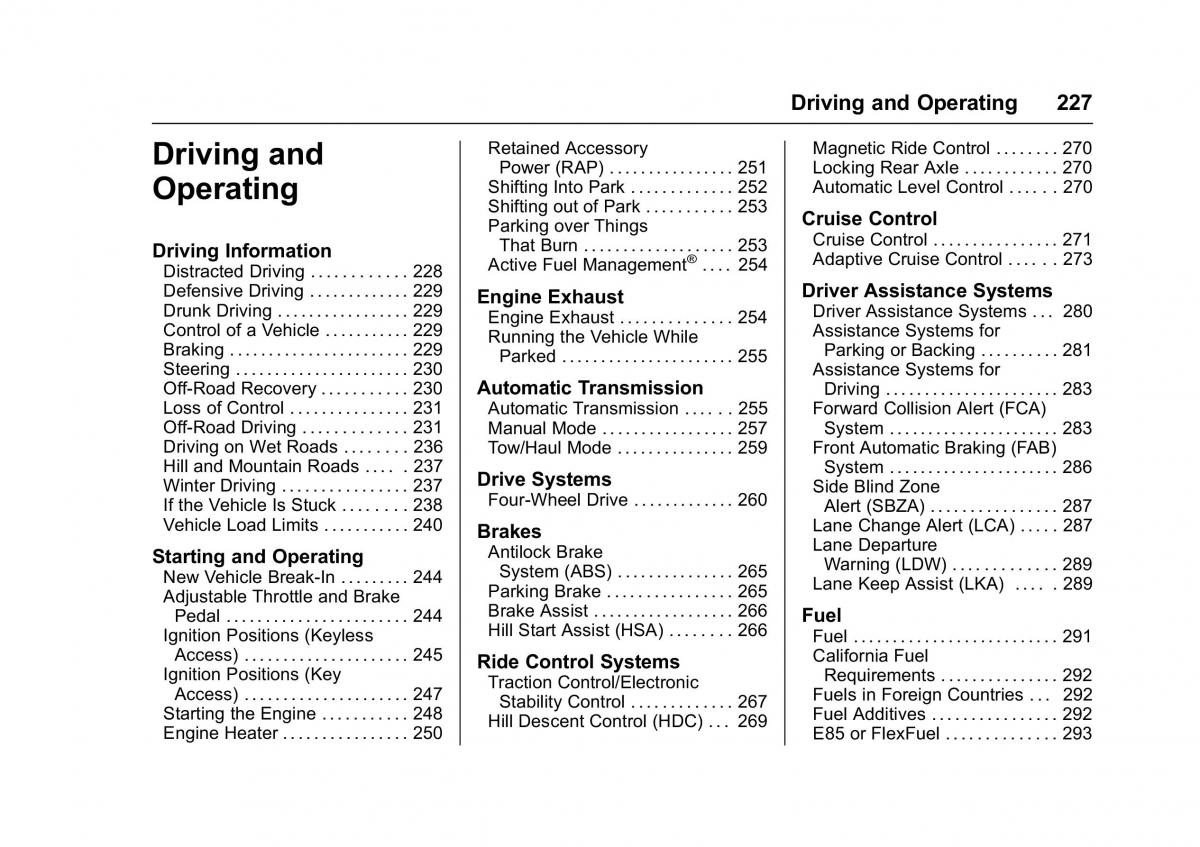 Chevrolet GMC Suburban XI 11 owners manual / page 228