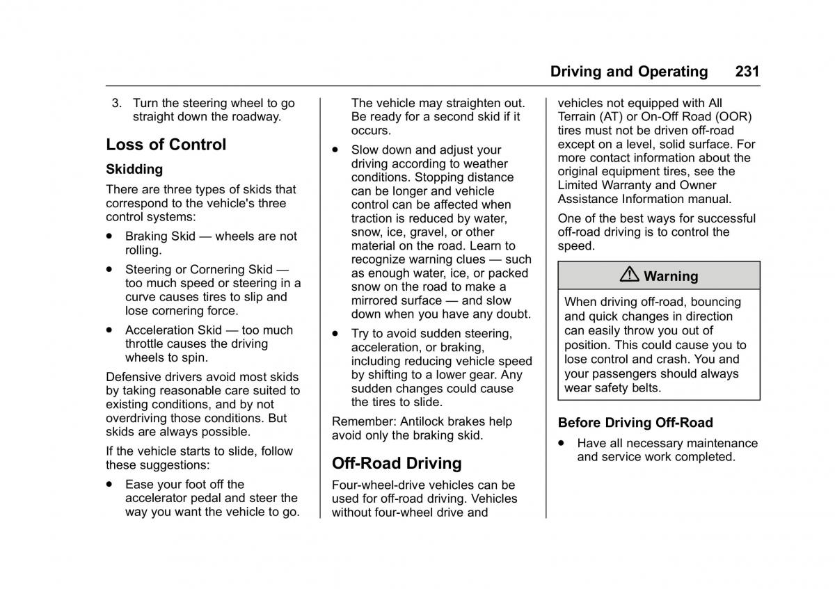 Chevrolet GMC Suburban XI 11 owners manual / page 232