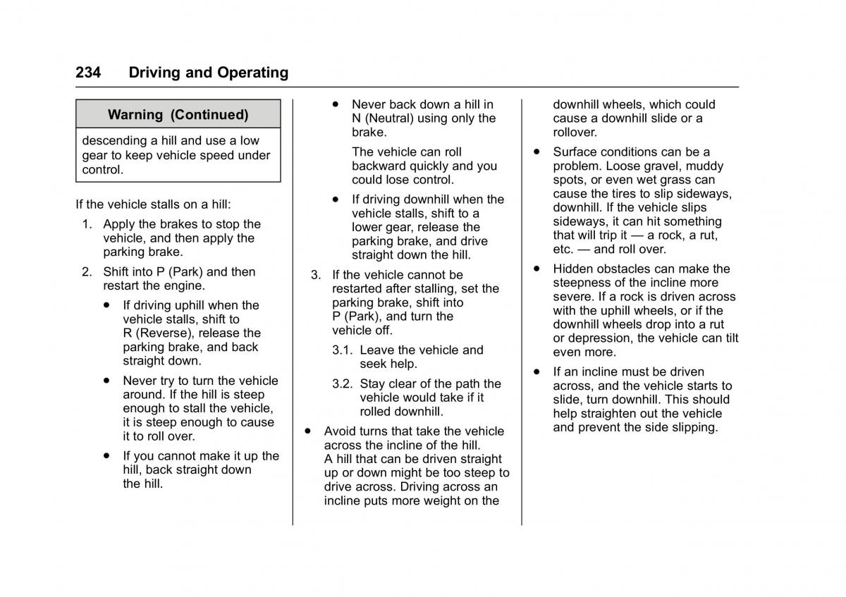 Chevrolet GMC Suburban XI 11 owners manual / page 235