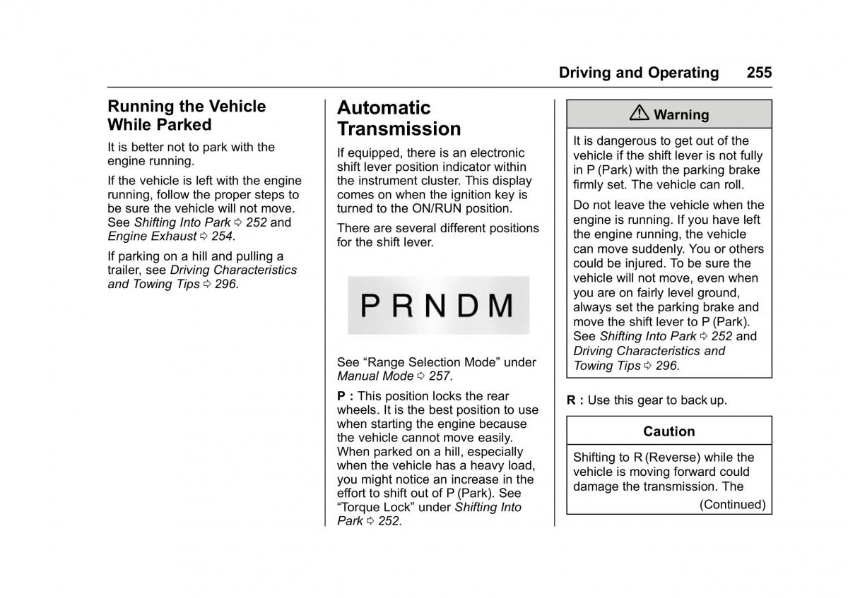 Chevrolet GMC Suburban XI 11 owners manual / page 256