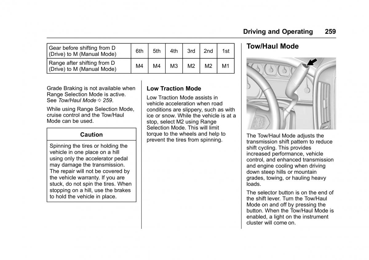 Chevrolet GMC Suburban XI 11 owners manual / page 260