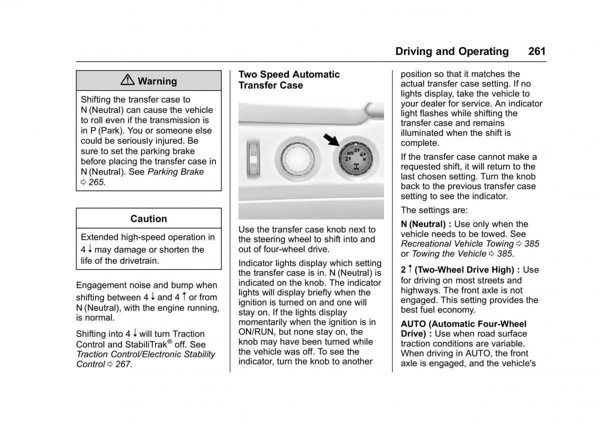 Chevrolet GMC Suburban XI 11 owners manual / page 262