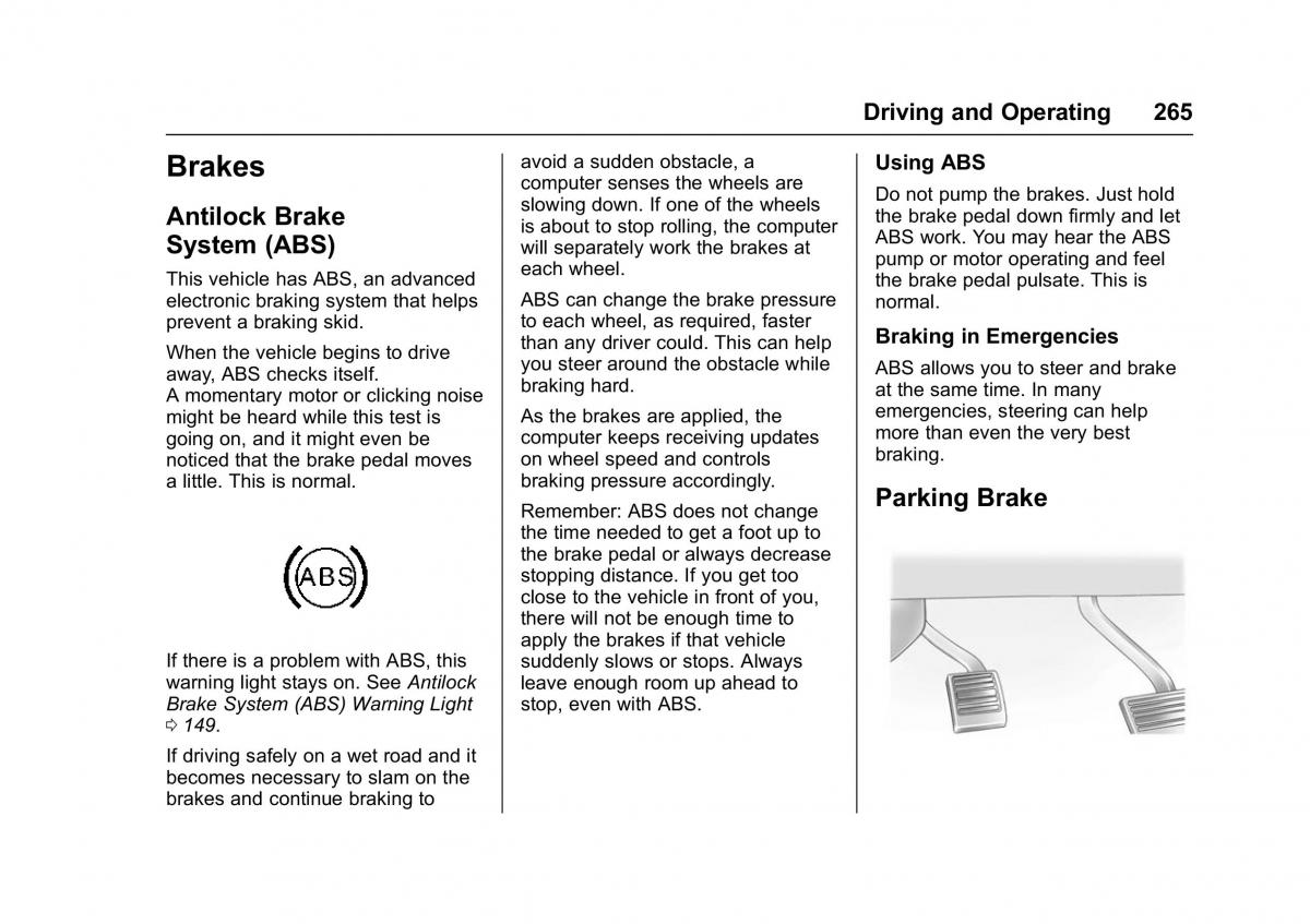 Chevrolet GMC Suburban XI 11 owners manual / page 266