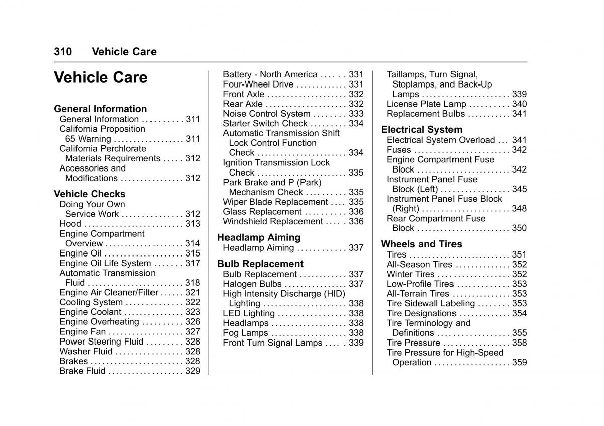 Chevrolet GMC Suburban XI 11 owners manual / page 311