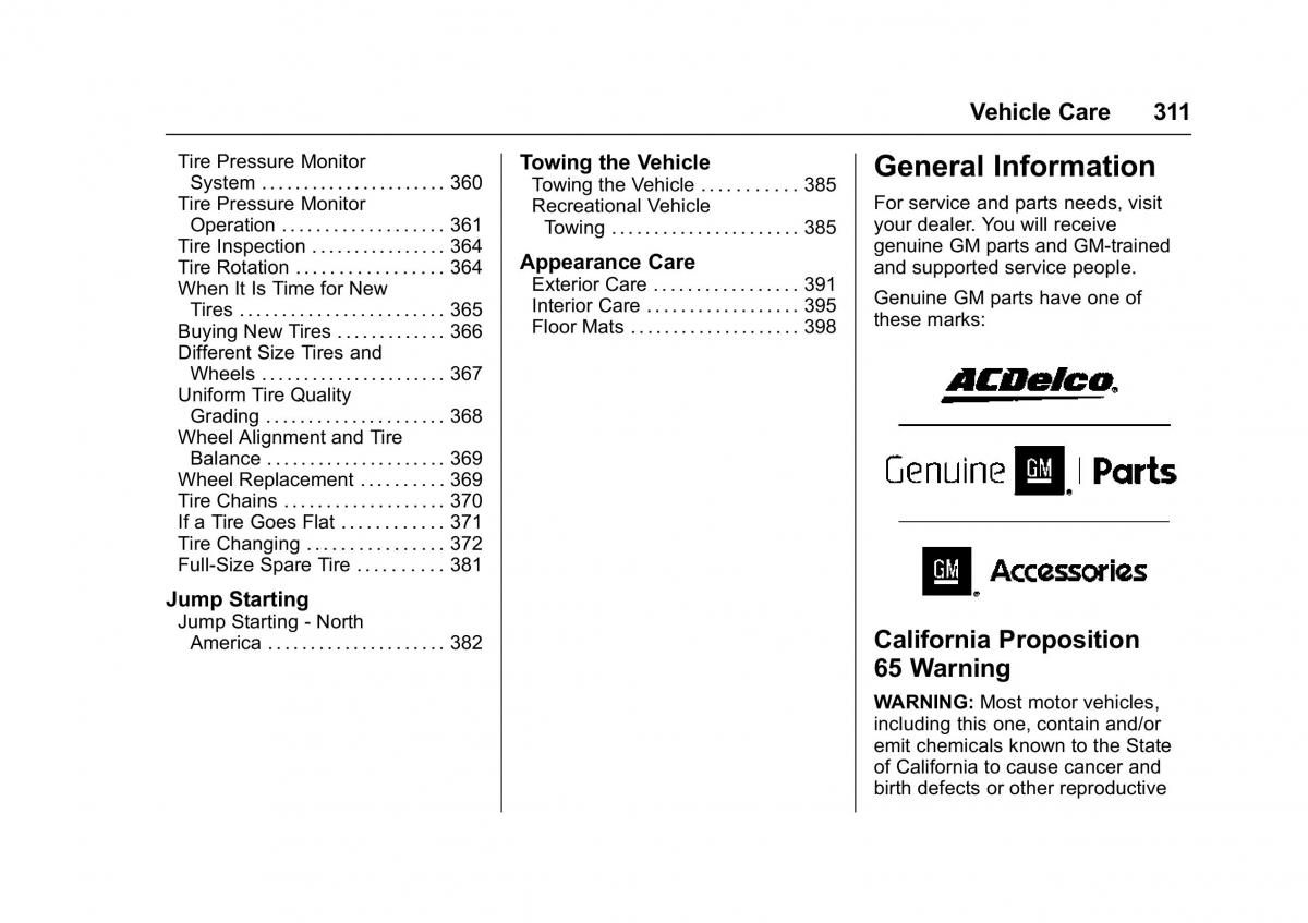 Chevrolet GMC Suburban XI 11 owners manual / page 312