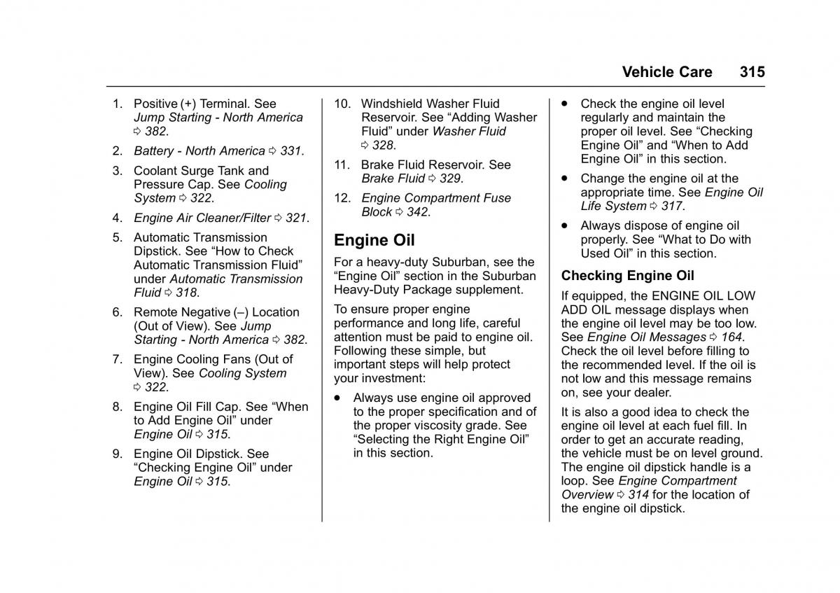 Chevrolet GMC Suburban XI 11 owners manual / page 316