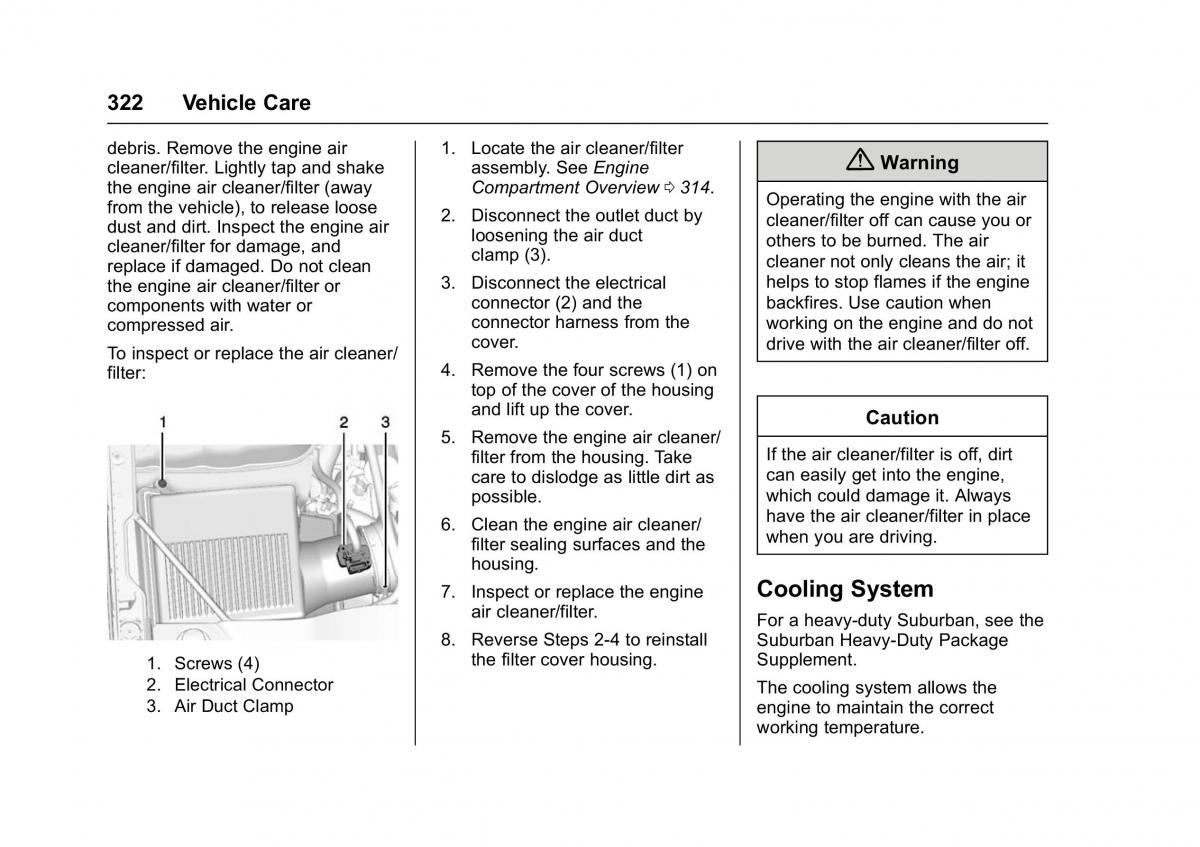 Chevrolet GMC Suburban XI 11 owners manual / page 323