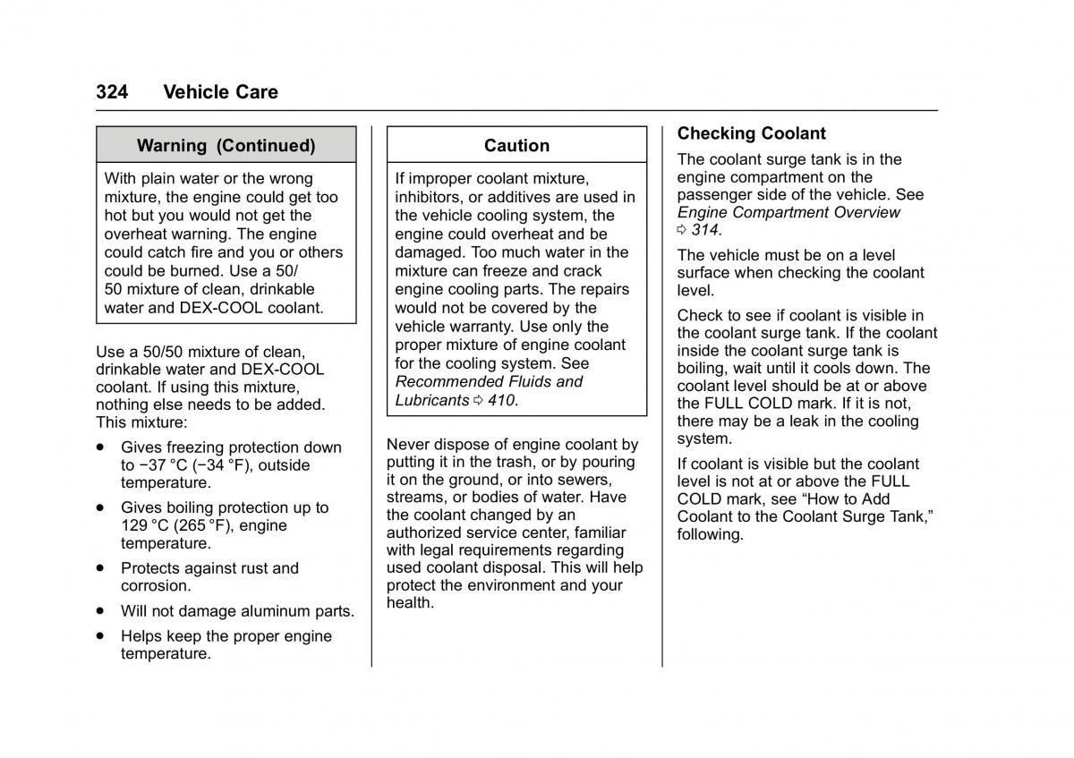 Chevrolet GMC Suburban XI 11 owners manual / page 325