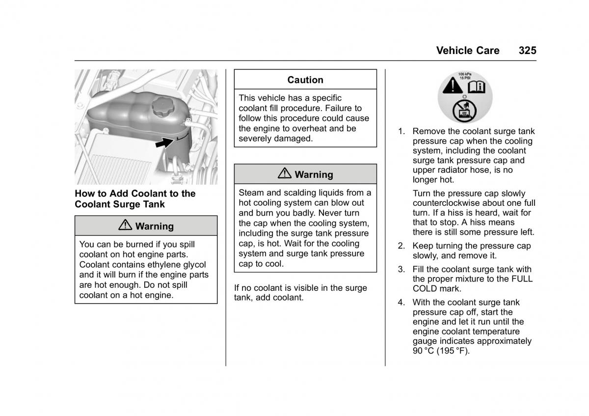 Chevrolet GMC Suburban XI 11 owners manual / page 326