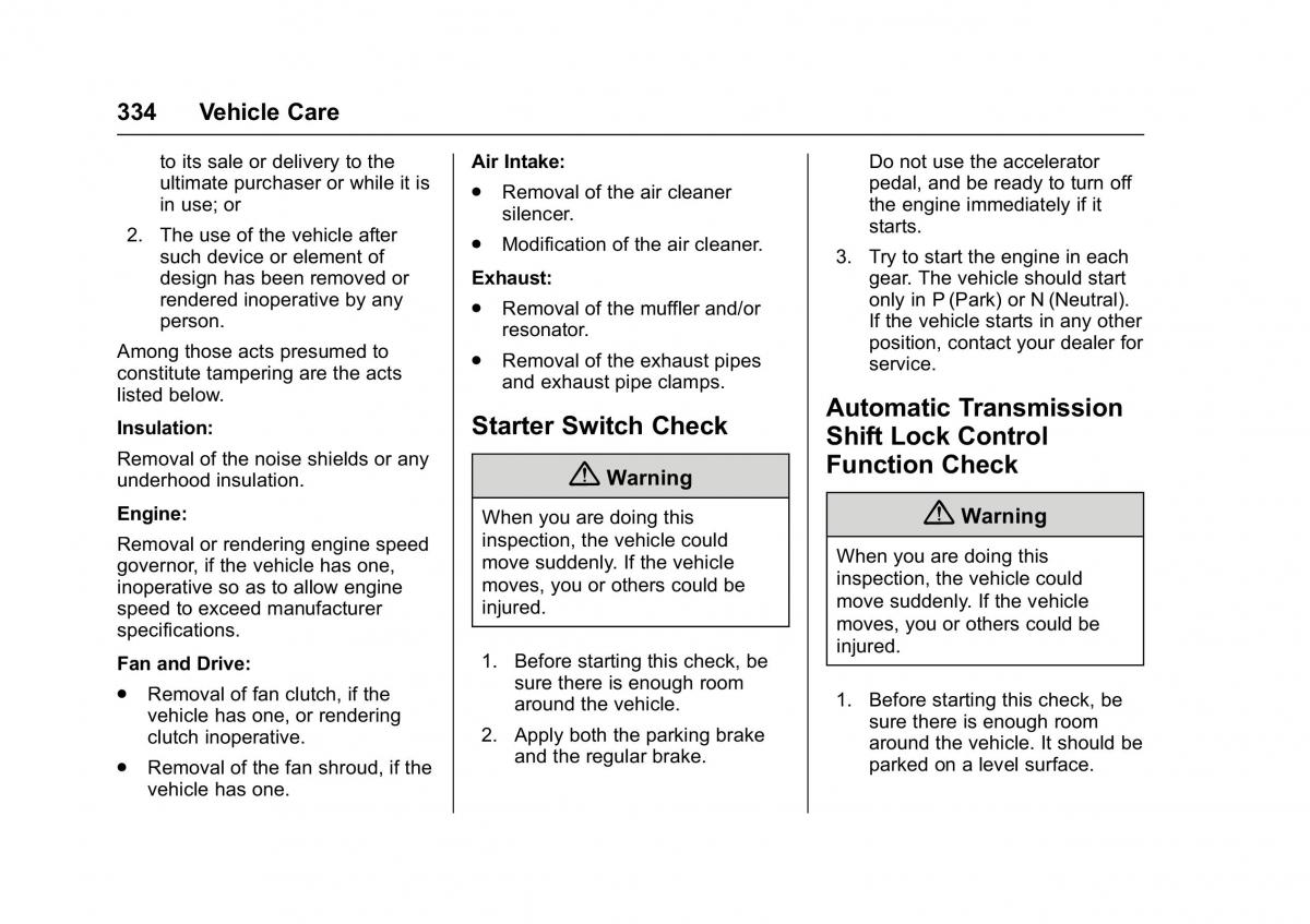 Chevrolet GMC Suburban XI 11 owners manual / page 335