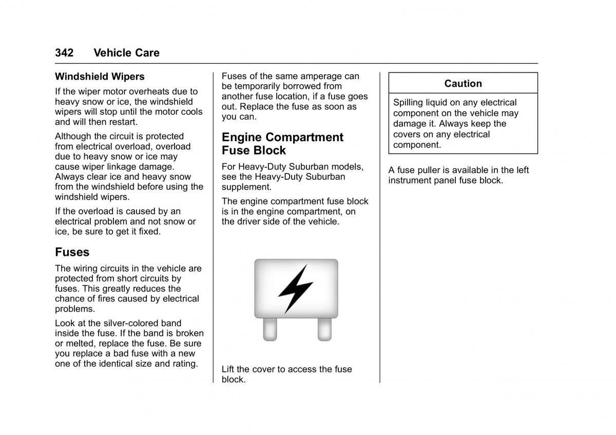 Chevrolet GMC Suburban XI 11 owners manual / page 343